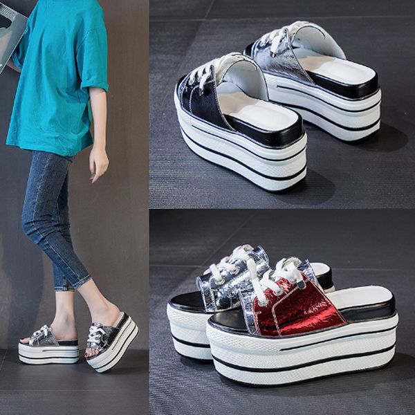 slippers high heels women's shoes thick soled shoes leather sandals banquet wedding high heels slippers color, Black
slippers high heels women's shoes thick soled shoes leather sandals banquet wedding high heels slippers color, Black
