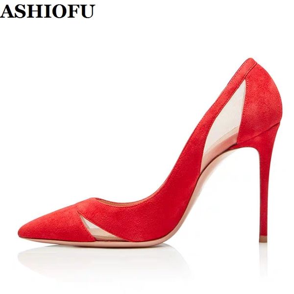 ashiofu handmade ladies high heels pumps air-mesh patchwork leather party prom shoes slip-on large size fashion shoes, Black
ashiofu handmade ladies high heels pumps air-mesh patchwork leather party prom shoes slip-on large size fashion shoes, Black