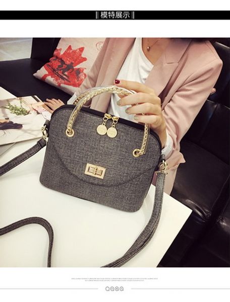 by dhl or ems 20pcs pu leather handle bag fashion lock women shoulder bag shell small shell style women