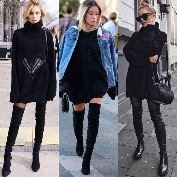 nan jiu mountain over-the-knee boots pointed high heel women's boots leather velvet winter snow plus size, Black
nan jiu mountain over-the-knee boots pointed high heel women's boots leather velvet winter snow plus size, Black