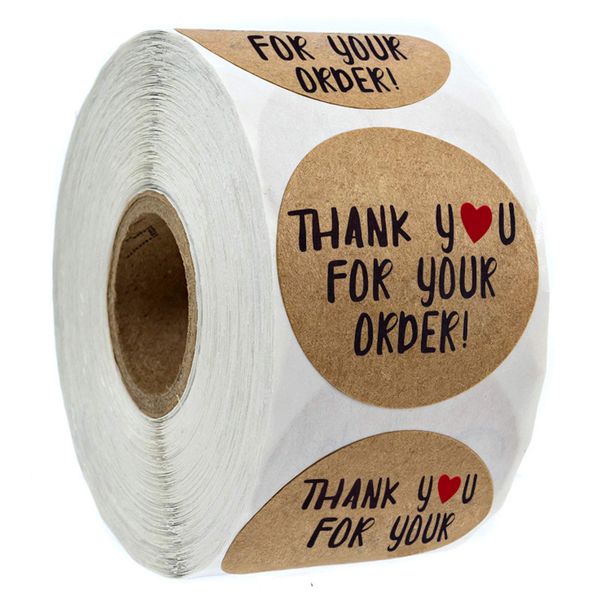 500pcs 1inch brown paper thank you for your order adhesive stickers label package stationery gift bag baking decor
500pcs 1inch brown paper thank you for your order adhesive stickers label package stationery gift bag baking decor