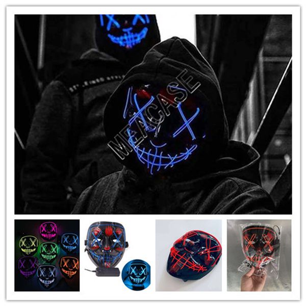 new halloween horror mask led glowing facemasks purge cover election mascara costume dj party light up masks glow in dark boutique d81805
new halloween horror mask led glowing facemasks purge cover election mascara costume dj party light up masks glow in dark boutique d81805