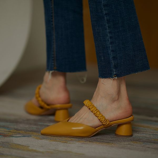 dress shoes kmeioo 2021 fashion pointed toe high-heeled woman cowskin mule sandals slingback pumps slip-on shallow med heels, Black
dress shoes kmeioo 2021 fashion pointed toe high-heeled woman cowskin mule sandals slingback pumps slip-on shallow med heels, Black