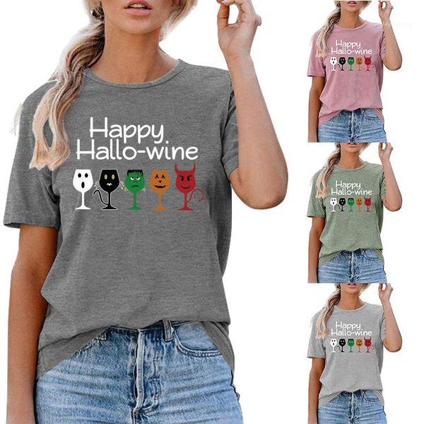 designer tshirts happy hallo wine letter printed short sleeve tees casual female clothing halloween summer womens, White
designer tshirts happy hallo wine letter printed short sleeve tees casual female clothing halloween summer womens, White