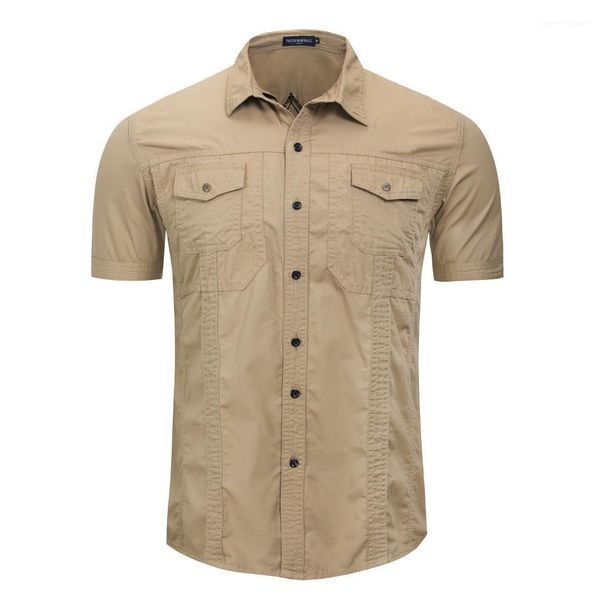 mens clothes outdoor mens designer shirts solid color printed single breasted button pockets casual military style, White;black
mens clothes outdoor mens designer shirts solid color printed single breasted button pockets casual military style, White;black