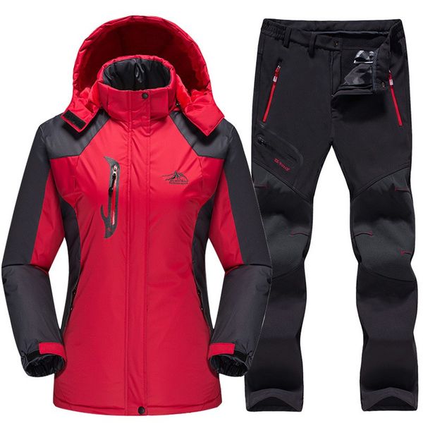 women waterproof ski jacket suit female winter outdoor camping hiking skiing snowboard fleece thermal jacket pants sets l-4xl, Blue;black
women waterproof ski jacket suit female winter outdoor camping hiking skiing snowboard fleece thermal jacket pants sets l-4xl, Blue;black