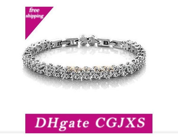 with tracking number sale sterling silver bracelet cz jewelry 1509, Black
with tracking number sale sterling silver bracelet cz jewelry 1509, Black