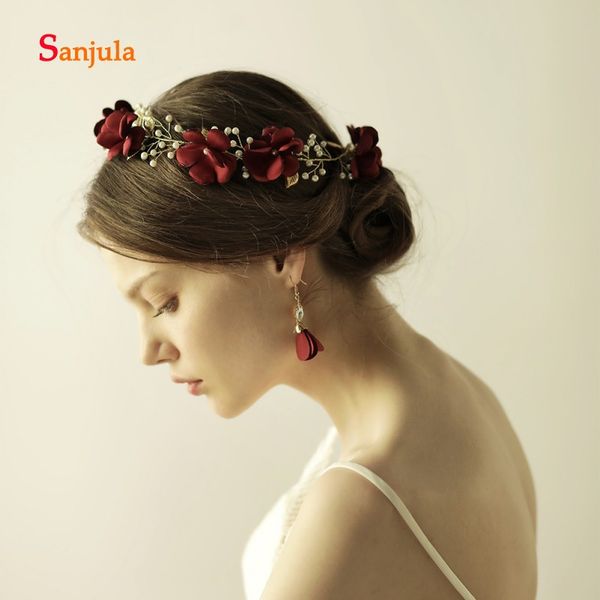 wine red rose flowers headwear burgundy wedding hair accessories pearls gold crown bride headpiece princesa h16, Golden;silver
wine red rose flowers headwear burgundy wedding hair accessories pearls gold crown bride headpiece princesa h16, Golden;silver