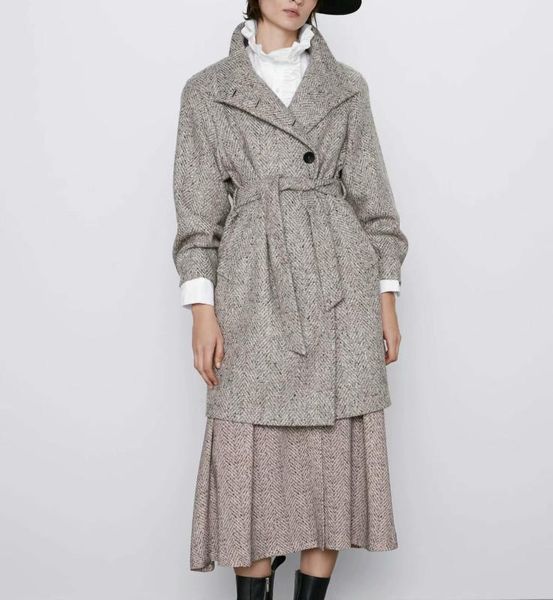 business outerwear womens winter lapel wool coat trench coat long sleeve overcoat elegant woolen long button adjustable waist, Black
business outerwear womens winter lapel wool coat trench coat long sleeve overcoat elegant woolen long button adjustable waist, Black