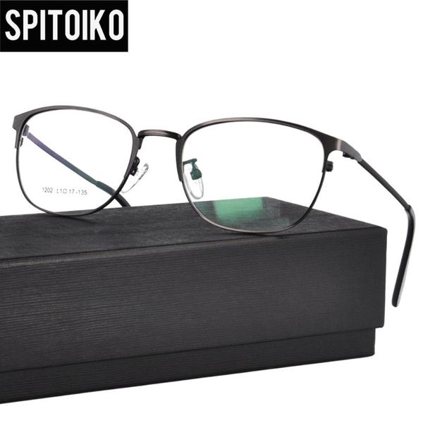 spitoiko classical for men optical frame myopia spectacles metal prescription eyewear eyeglasses 1202, Black
spitoiko classical for men optical frame myopia spectacles metal prescription eyewear eyeglasses 1202, Black