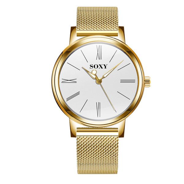 new arrivals timelimited designers soxy new style roman simple scale dial hollowout bottom alloy mesh quartz watch free, Slivery;brown
new arrivals timelimited designers soxy new style roman simple scale dial hollowout bottom alloy mesh quartz watch free, Slivery;brown