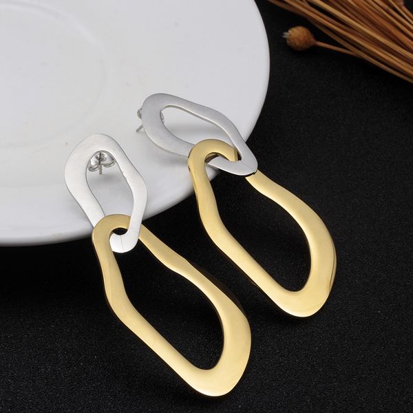 luxury irregular geometric dangles earrings women girls jewelry gift soft smooth stainless casual drop earrings oorbellen, Silver
luxury irregular geometric dangles earrings women girls jewelry gift soft smooth stainless casual drop earrings oorbellen, Silver