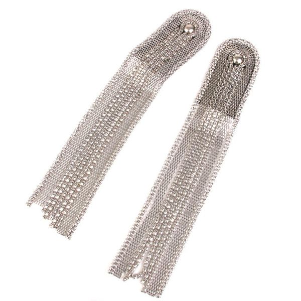 2pcs vintage silver color metal tassel chain epaulet shoulder boards badge broochs, Gray
2pcs vintage silver color metal tassel chain epaulet shoulder boards badge broochs, Gray