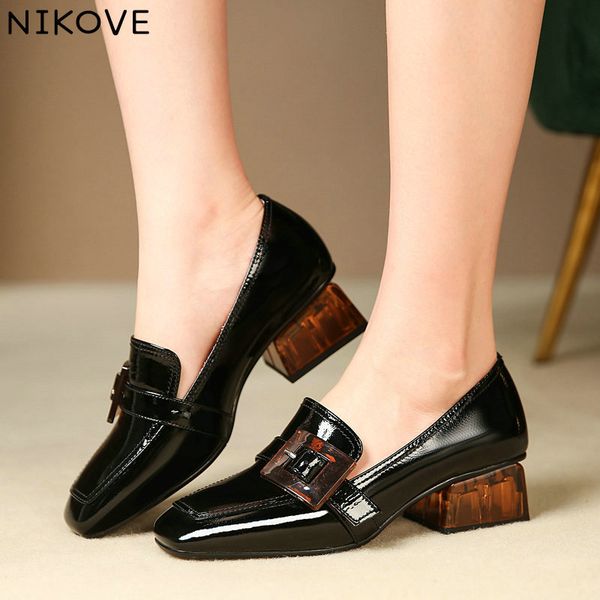 nikove 2020 пряжка площади toe лето женщины насосы обувь лакированная кожа + pu square med каблука solid повседневная мода обувь размер 34-4, Black
nikove 2020 пряжка площади toe лето женщины насосы обувь лакированная кожа + pu square med каблука solid повседневная мода обувь размер 34-4, Black