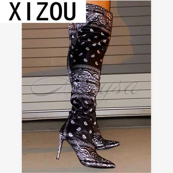 new autumn winter 2020 boots women super high heel print over the knee boots stiletto fashion totem print botas de mujer, Black
new autumn winter 2020 boots women super high heel print over the knee boots stiletto fashion totem print botas de mujer, Black
