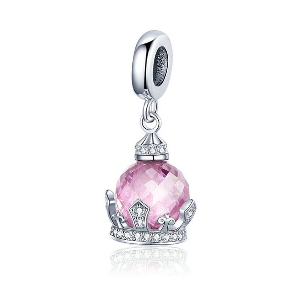 faceted pink cz crown dangle charm pendant fit european charm bracelet rhodium finished 925 sterling siver, Bronze;silver
faceted pink cz crown dangle charm pendant fit european charm bracelet rhodium finished 925 sterling siver, Bronze;silver