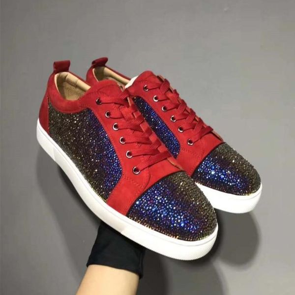 luxurious design men shoes red bottom sneakers purple velvet with rhinestone shoes crystals junior men women low trainers casual shoes, Black
luxurious design men shoes red bottom sneakers purple velvet with rhinestone shoes crystals junior men women low trainers casual shoes, Black