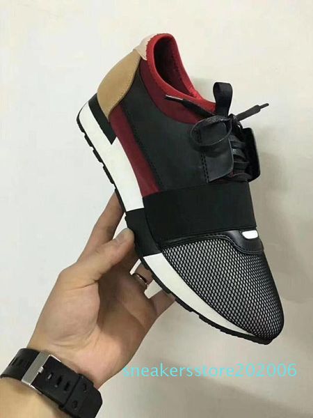 new black leather fabric sneakers designer low women shoes casual kanye west style race runner mesh breathable flats s06
new black leather fabric sneakers designer low women shoes casual kanye west style race runner mesh breathable flats s06