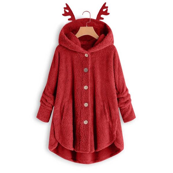 women's fur & faux jaycosia plush fleece coat plus size 5xl women winter fashion hooded button female pullover loose overcoat 1022, Black
women's fur & faux jaycosia plush fleece coat plus size 5xl women winter fashion hooded button female pullover loose overcoat 1022, Black