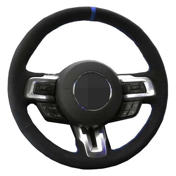 car steering wheel cover diy hand-stitched black genuine leather suede for ford mustang 2015 2016 2017 2018 20192292
car steering wheel cover diy hand-stitched black genuine leather suede for ford mustang 2015 2016 2017 2018 20192292