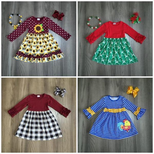 fall/winter baby girls deer plaid sunflower chick cotton dress children clothes ruffles boutique knee length match accessories, White
fall/winter baby girls deer plaid sunflower chick cotton dress children clothes ruffles boutique knee length match accessories, White
