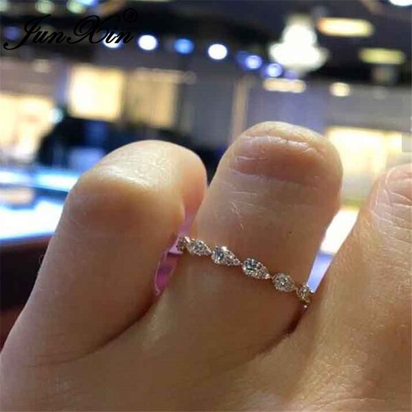junxin stacking thin rings for women gold small pear teardrop stone white zircon crystal charm wedding minimalist ring female, Golden;silver
junxin stacking thin rings for women gold small pear teardrop stone white zircon crystal charm wedding minimalist ring female, Golden;silver
