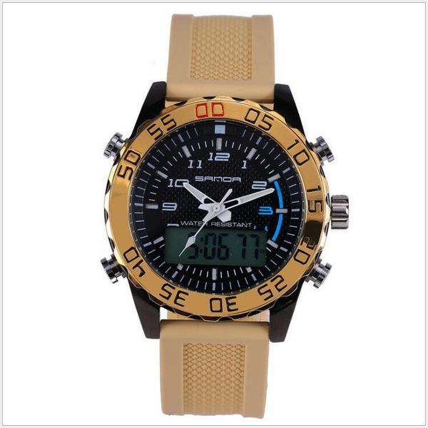 three da li hao golden three needle male motion waterproof personality trend wrist watch double display noctilucent, Slivery;brown
three da li hao golden three needle male motion waterproof personality trend wrist watch double display noctilucent, Slivery;brown
