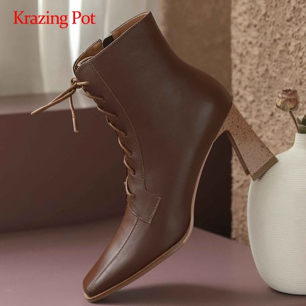 krazing pot work boots real leather cross-tied classic colors square toe high strange heel zipper office lady ankle boots l2f2, Black
krazing pot work boots real leather cross-tied classic colors square toe high strange heel zipper office lady ankle boots l2f2, Black