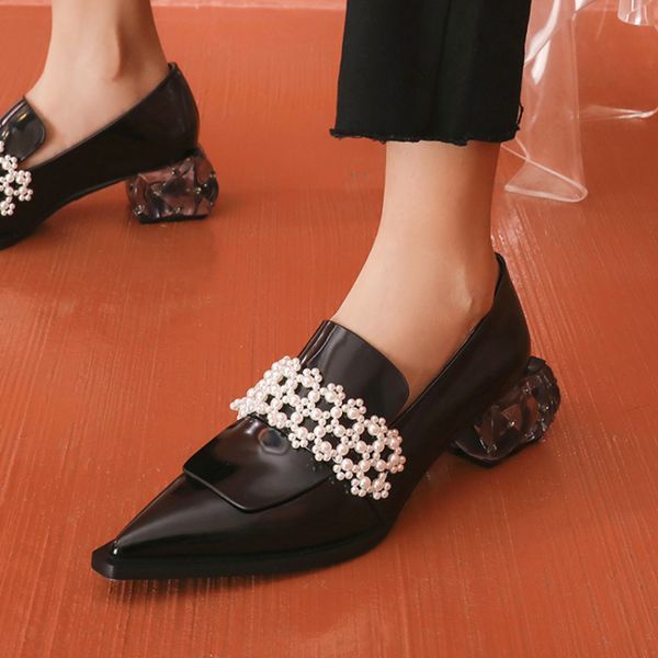plus size fashion pearl decor oxfords pvc crystal heel pointed toe lazy loafers black leather shoes women
plus size fashion pearl decor oxfords pvc crystal heel pointed toe lazy loafers black leather shoes women