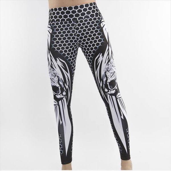 2020 new honeycomb skeleton head printing leggings push up elastic high waist trousers ropa de deporte mujer ez*, Black 
2020 new honeycomb skeleton head printing leggings push up elastic high waist trousers ropa de deporte mujer ez*, Black