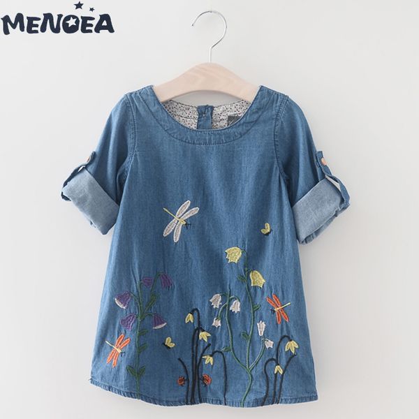menoea girls dresses new cartoon round neck children casual clothes butterfly embroidery denim kids, Red;yellow
menoea girls dresses new cartoon round neck children casual clothes butterfly embroidery denim kids, Red;yellow