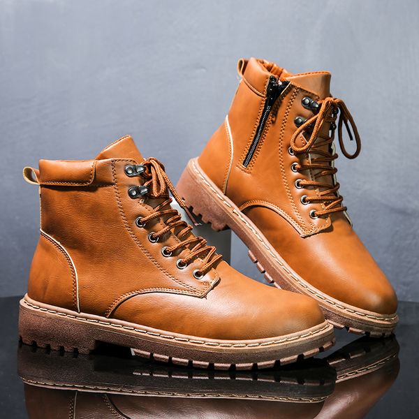 2020 men ankle shoes slip on brown boots men hecrafted mens winter boots waterproof leather zipper comfortable man shose, Black
2020 men ankle shoes slip on brown boots men hecrafted mens winter boots waterproof leather zipper comfortable man shose, Black