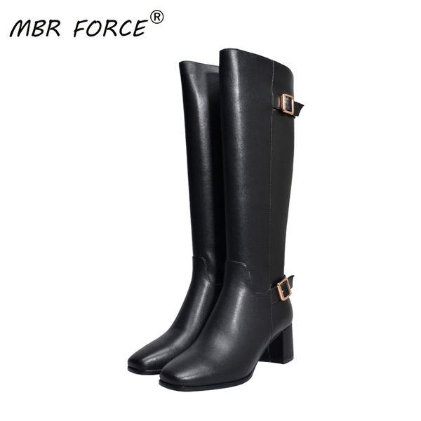 mbr force fashion new arrival cowhide square toe women knee high buckle decoration woman shoes all-match boots shoes ladies, Black
mbr force fashion new arrival cowhide square toe women knee high buckle decoration woman shoes all-match boots shoes ladies, Black