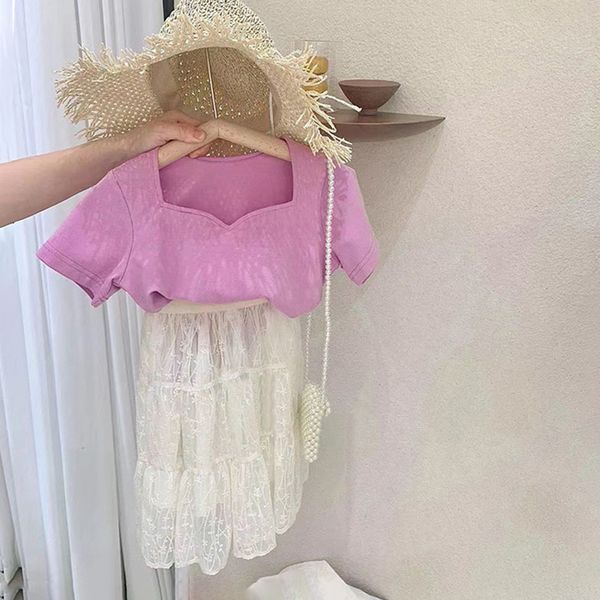 clothing sets summer girls 2 pcs set baby tee shirt + skirt kids suits children fashion clothes u neck solid lace tutu embroidery 3 to 8 yrs, White
clothing sets summer girls 2 pcs set baby tee shirt + skirt kids suits children fashion clothes u neck solid lace tutu embroidery 3 to 8 yrs, White