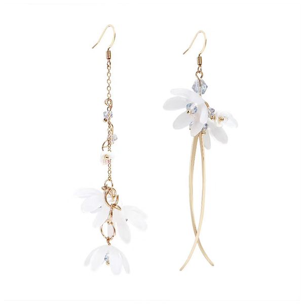 new asymmetry statement flower crystal bead tassel fringed earrings for women rhinestone long chain crystal drop earrings, Silver
new asymmetry statement flower crystal bead tassel fringed earrings for women rhinestone long chain crystal drop earrings, Silver