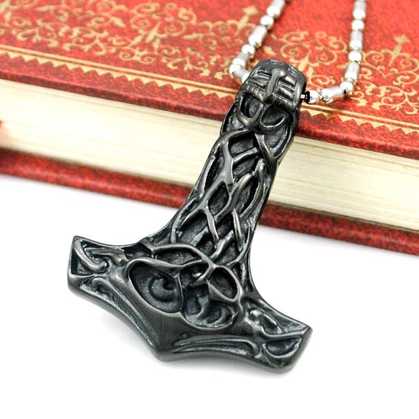 amumiu pattern hammer of thor pendant chain necklace for men stainless steel jewelry party gifts kp1799, Silver
amumiu pattern hammer of thor pendant chain necklace for men stainless steel jewelry party gifts kp1799, Silver