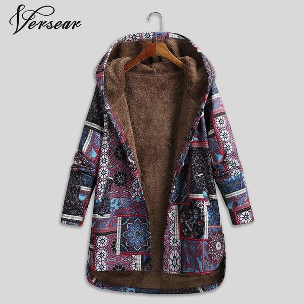 versear women vintage loose hooded coat floral printed fleeces lining buttoned plus size winter warm parka casual long outwear, Black
versear women vintage loose hooded coat floral printed fleeces lining buttoned plus size winter warm parka casual long outwear, Black