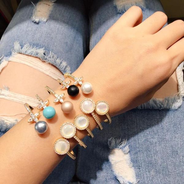 new high fashion rose gold silver color geometry bracelet luxury design women crystal bangle party wedding fine jewelry, Black 
new high fashion rose gold silver color geometry bracelet luxury design women crystal bangle party wedding fine jewelry, Black