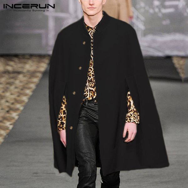 incerun fashion men solid lapel cloak jackets windbreaker baggy fluffy casual single breasted mens cardigan trench overcoats, Tan;black
incerun fashion men solid lapel cloak jackets windbreaker baggy fluffy casual single breasted mens cardigan trench overcoats, Tan;black