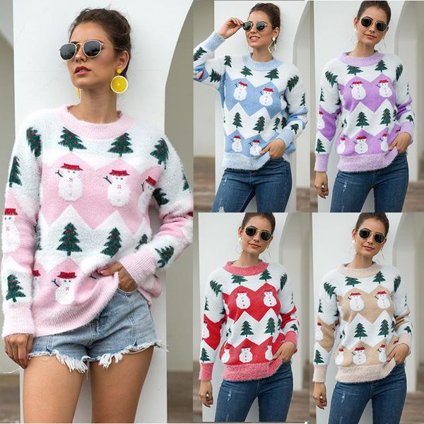 women's sweaters knit christmas sweater women tree santa claus o-neck knitted pullovers printed year autumn winter, White;black
women's sweaters knit christmas sweater women tree santa claus o-neck knitted pullovers printed year autumn winter, White;black