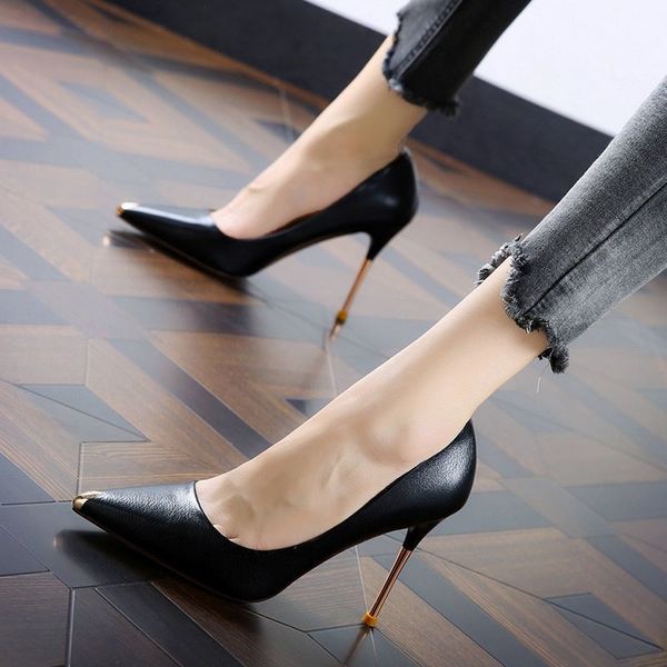 dress shoes fashion the high heels women thin pointed toe party slip-on office lady shallow occupation breathable concise pu, Black
dress shoes fashion the high heels women thin pointed toe party slip-on office lady shallow occupation breathable concise pu, Black