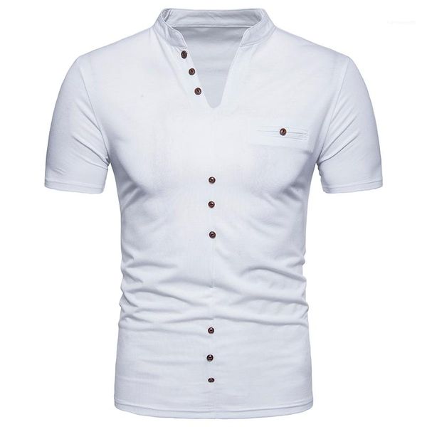 tshirts solid color single row button short sleeve male fashion boys tees designer mens collar, White;black
tshirts solid color single row button short sleeve male fashion boys tees designer mens collar, White;black