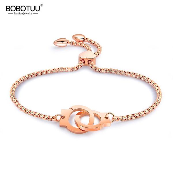 bobotuu titanium steel handcuffs charm bracelet bangle jewelry rose gold adjustable wedding bracelets for women pulsera bogs954, Black
bobotuu titanium steel handcuffs charm bracelet bangle jewelry rose gold adjustable wedding bracelets for women pulsera bogs954, Black