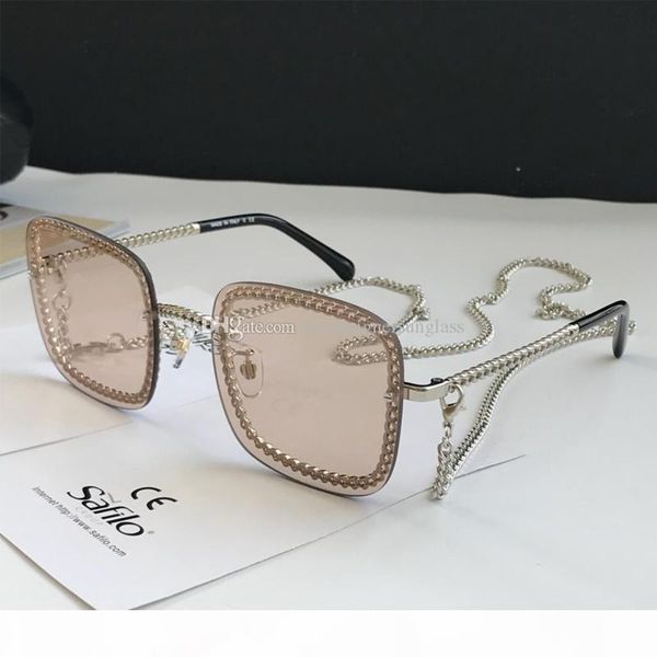 4244 luxury sunglasses for women brand designer square sunglass uv protection with long chain with original box, White;black
4244 luxury sunglasses for women brand designer square sunglass uv protection with long chain with original box, White;black