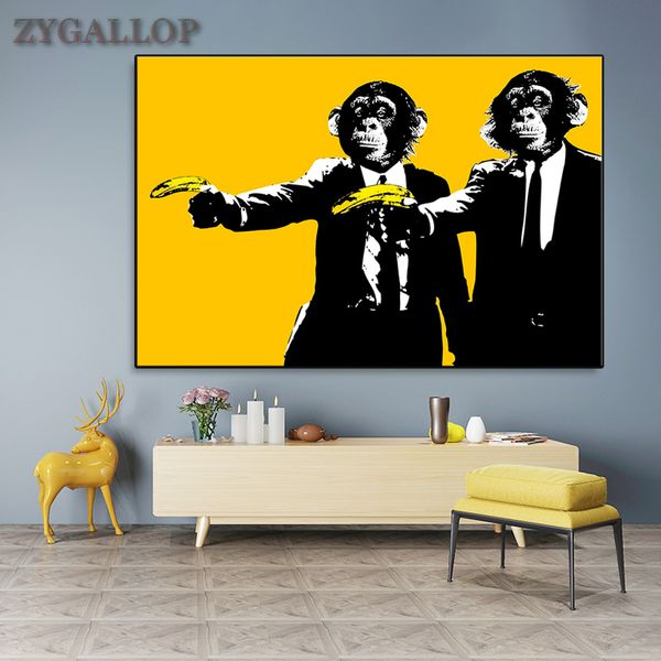 paintings funny monkeys with banana canvas animal wall posters and prints graffiti art pictures for kids room decor quadro
paintings funny monkeys with banana canvas animal wall posters and prints graffiti art pictures for kids room decor quadro