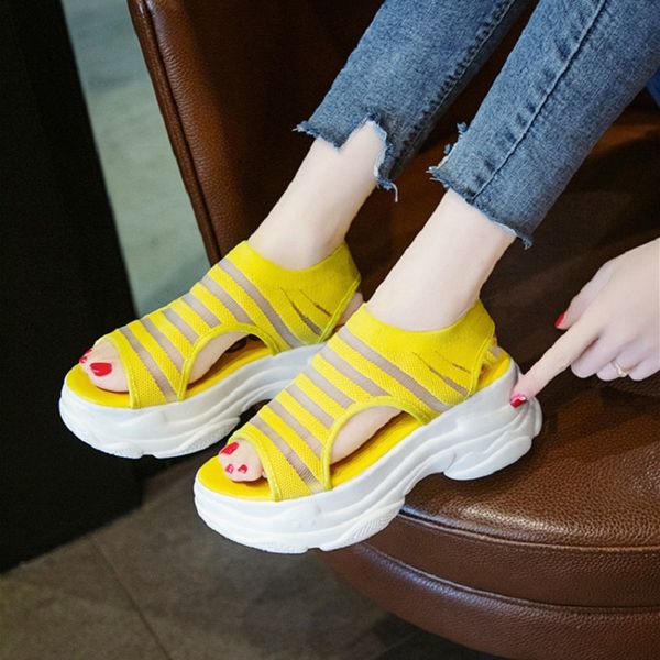 casual sandals female 2020 summer new wild woven elastic socks shoes breathable fashion high-heeled lazy shoes, Black
casual sandals female 2020 summer new wild woven elastic socks shoes breathable fashion high-heeled lazy shoes, Black