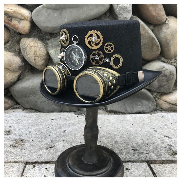new men women handmade steampunk hat with gear glasses stage magic hat performance size 57cm steampunk, Blue;gray
new men women handmade steampunk hat with gear glasses stage magic hat performance size 57cm steampunk, Blue;gray