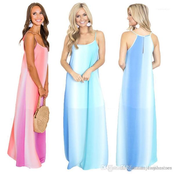 designer bohemian dresses casual holiday spaghetti strap dress summer women gradient color dress fashion, Black;gray
designer bohemian dresses casual holiday spaghetti strap dress summer women gradient color dress fashion, Black;gray
