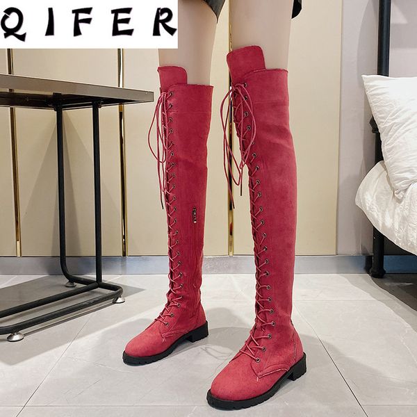 boots lace up over knee women rome style flats shoes woman suede long botas winter thigh high 35-43, Black
boots lace up over knee women rome style flats shoes woman suede long botas winter thigh high 35-43, Black