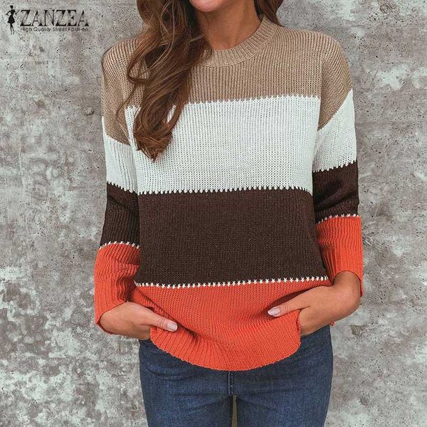 fashion women autumn sweater zanzea stylish long sleeve striped sweaters casual kintwear loose jumper femme knitted oversize, White;black
fashion women autumn sweater zanzea stylish long sleeve striped sweaters casual kintwear loose jumper femme knitted oversize, White;black